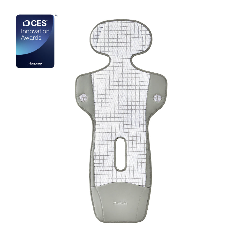 Gray cooling mat cover with CES Innovation Awards badge on a white background