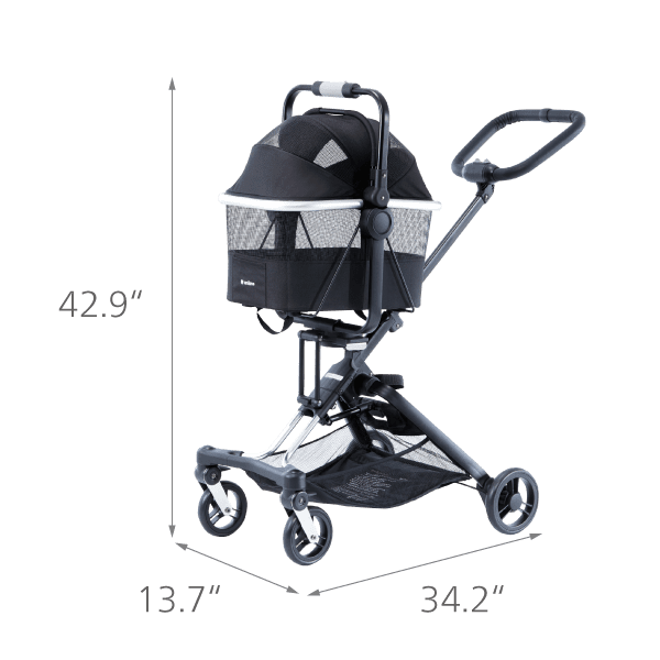 On The Go Pet stroller size