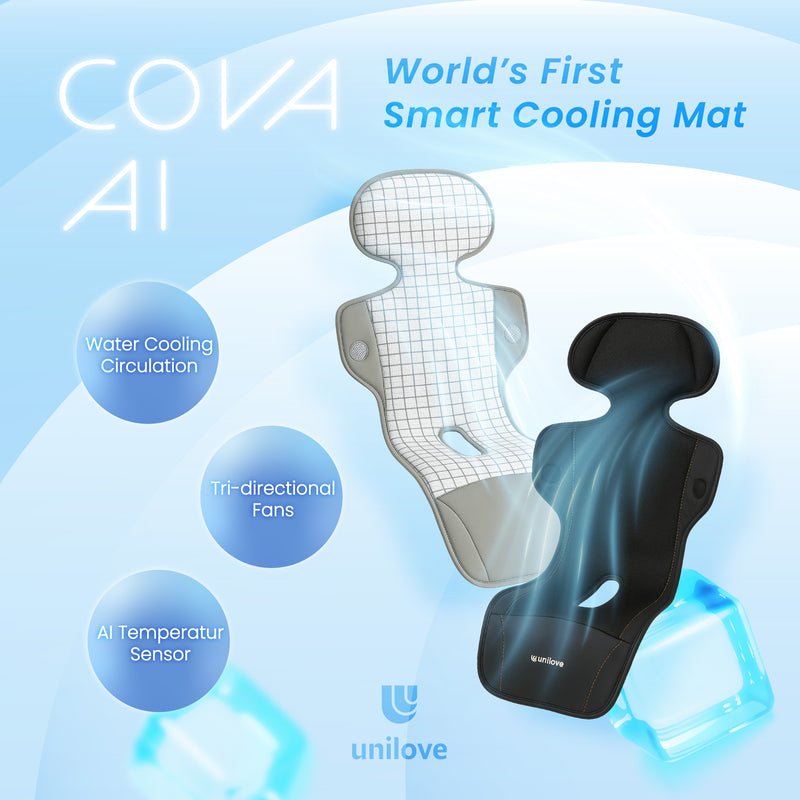 World's first smart cooling mat water circulation Tri-directional fans AI temperature sensor