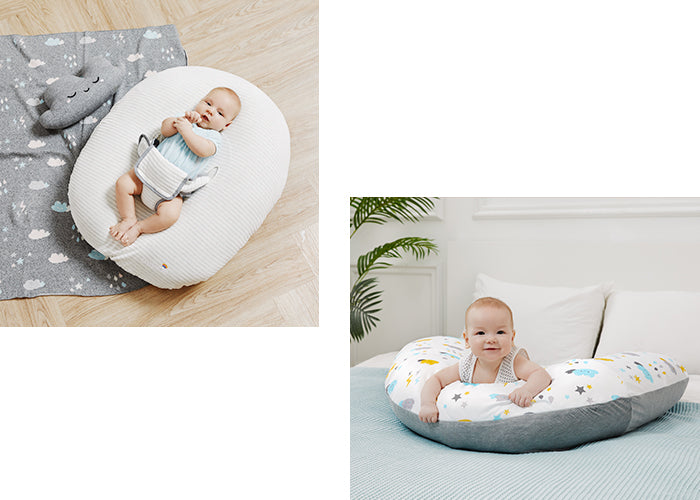 newborn lounger with straps to secure baby